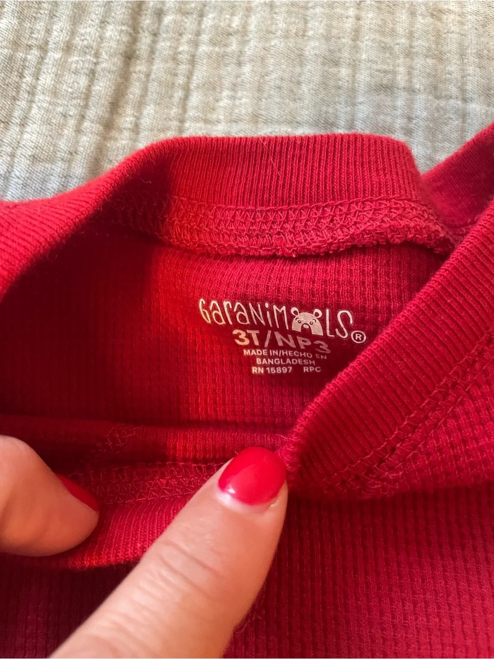 GAP Red Firetruck Sweatshirt with Two Waffle Tees